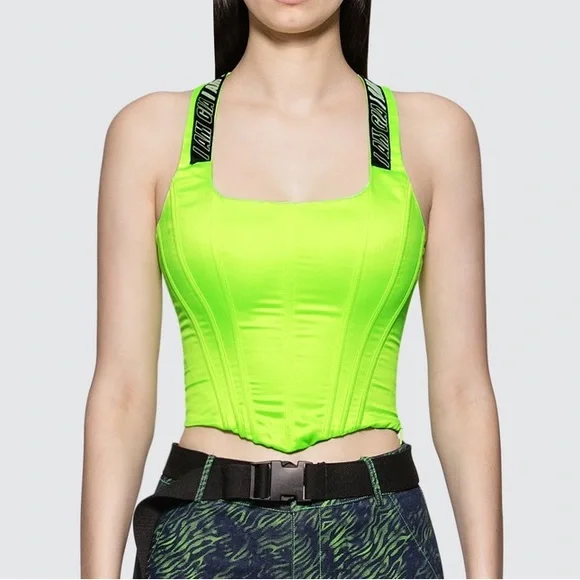 I.AM.GIA | Tops | Iamgia Neon Green Siobhan Lace Up Back Corset